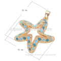 36*35mm gold plated Starfish shape china bead manufacturers free bead catalogs